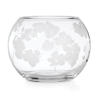 Spring Pansies Tonal Glass Table Vase
