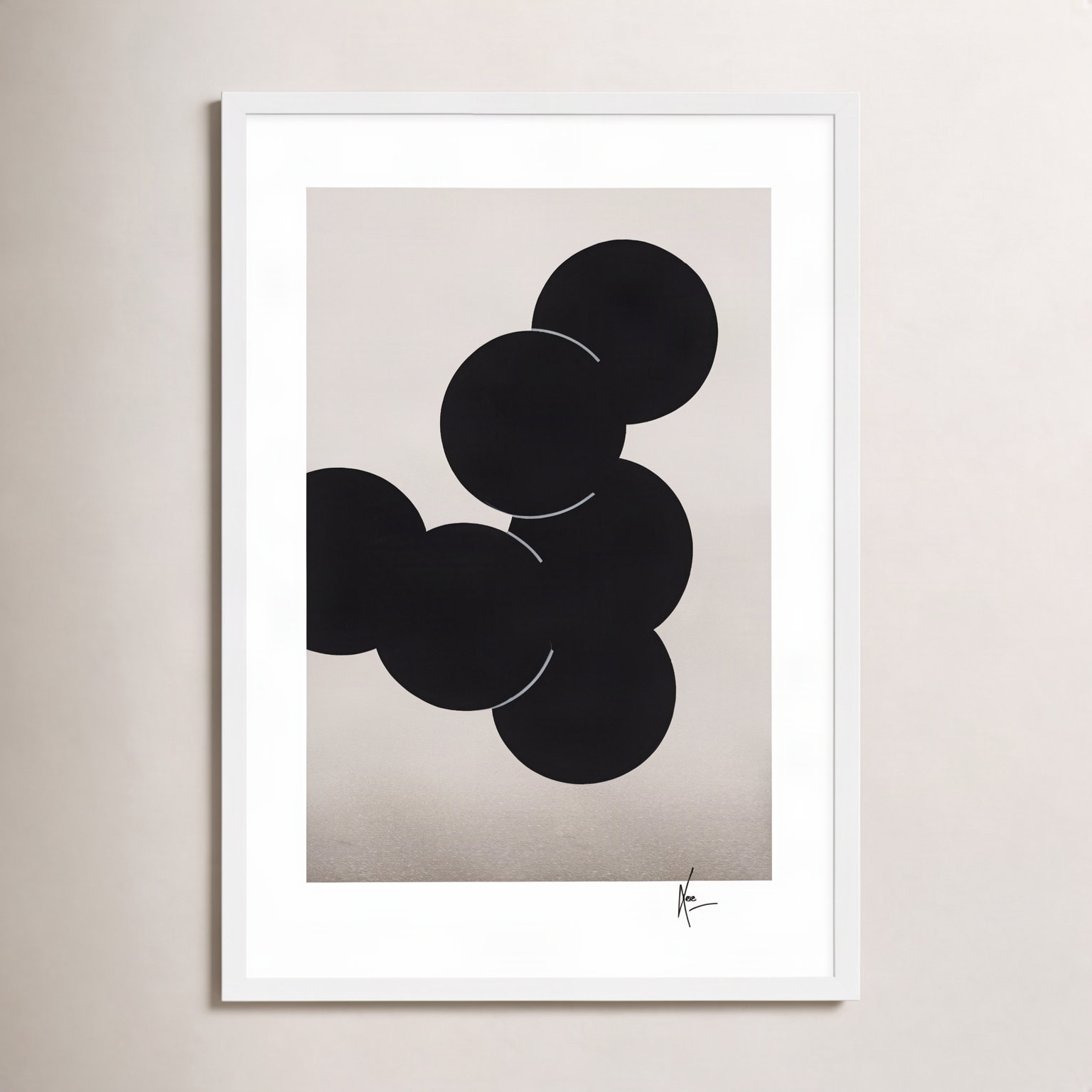 Orbit by Lee Lessem, 20" H x 14" W x 1.25" D, White