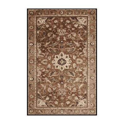 Machine Washable Persian Brown Area Rug