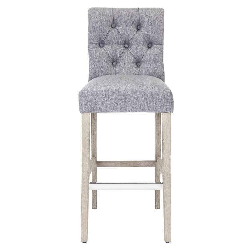 Tabouret de bar et de comptoir Wren, Tabouret de comptoir (siège d’une hauteur de 24, gris, Gris antique