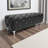 Zeinoun Black Faux Leather Upholstered Bench with Crystal Tufting, 18.78'' H X 47.43'' W X 18.78'' D-1706582575