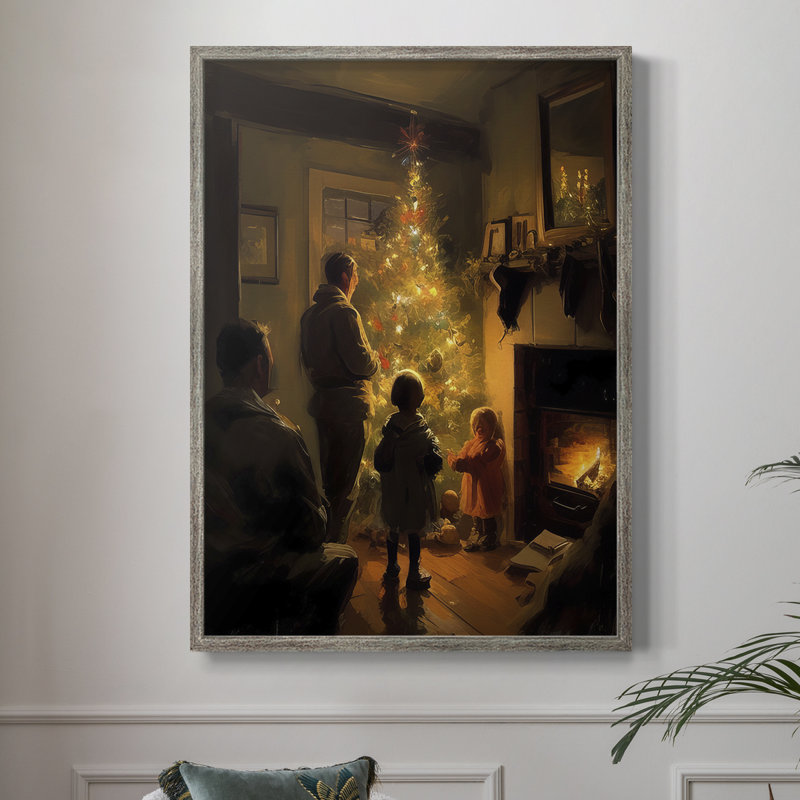 «Christmas Holiday» DCVII, reproduction d'art encadrée - bois massif