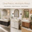 Comptoir de meuble-lavabo en pierre frittée 24 po avec lavabo encastré en céramique, 3,94 po d'épaisseur, trou unique (robinet non inclus)-129892778