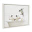 «Penguins In Bubble Bath Neutral Style» par Amy Peterson, reproduction d'art sur toile encadrée