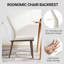 Chaises de salle à manger rembourrées modernes, chaises de salle à manger à dossier haut en tissu avec siège rembourré et pieds en bois massif, chaises d'appoint de cuisine sans accoudoirs pour café-restaurant maison-217675682