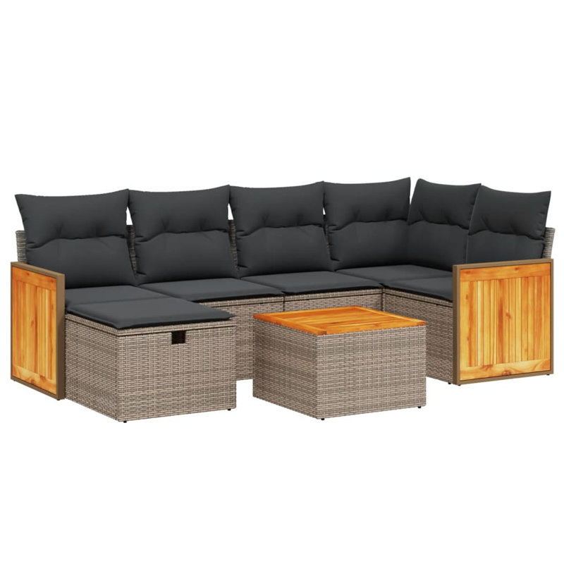 Vidaxl Garden Sofa Set Grey