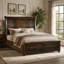 Lit plateforme traditionnel avec rangement pour pied de lit-832602347
