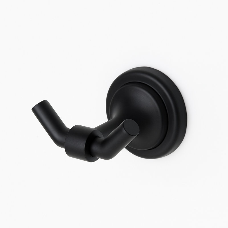 Double Robe Hook, Matte Black
