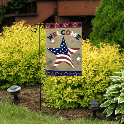 American Star Burlap Garden Flag