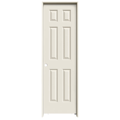 Molded 6-Panel Textured Colonist Manufactured Wood Primed Prehung Interior Standard Door