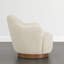 Fauteuil demi-tonneau pivotant moderne avec base en bois massif-611322537