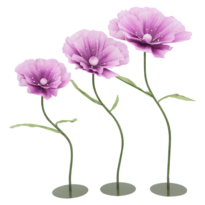 Fleur de pavot de maïs artificielle pour décoration de mariage, fête d'anniversaire, Mauve