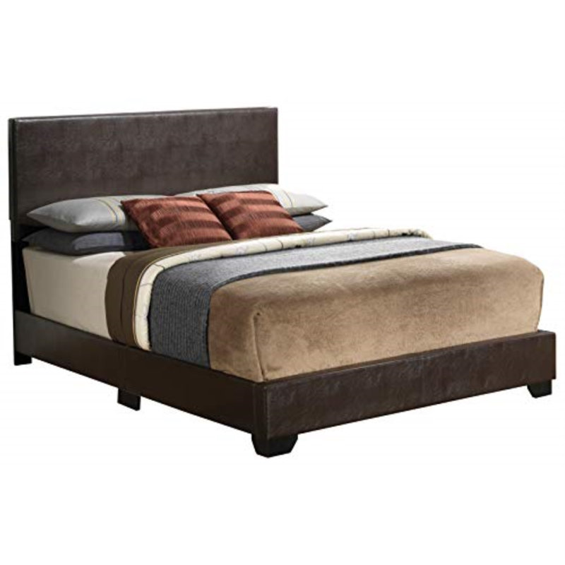 Upholstered Low Profile Standard Bed, King, Black 2