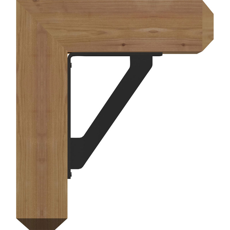 Support de fer simple 4 po Craftsman, H 20 po x P 18 po, Cèdre rouge de l'Ouest l 4 po x T 4 po (sciage br