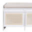 Banc de rangement pour chaussures de 48 po de large avec banc d'entrée et coussin à 3 tiroirs-130897692