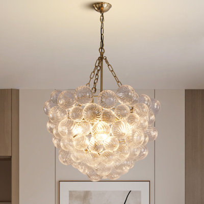 Humaam 6/10 - Light Dimmable Glass Globe Bubble Chandelier
