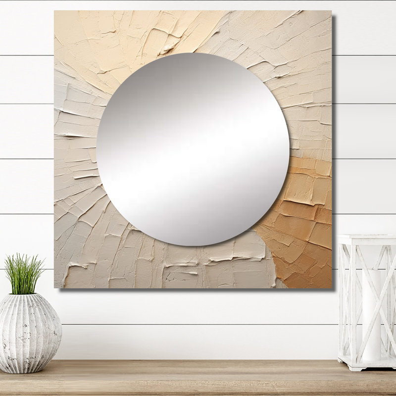 Mamini - Grand miroir carré minimaliste pour décoration murale, 23 po x 23 po