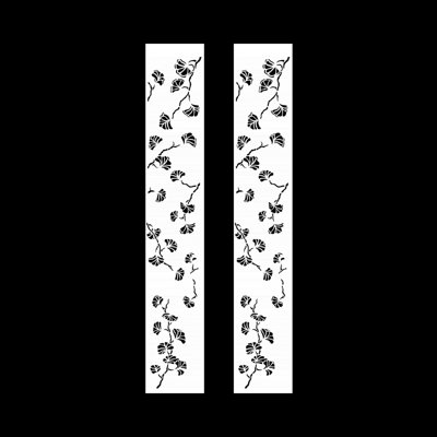 Paravent en PVC H 1 pi x l 6 pi Ginkgo Design | Paquet de 2