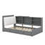 Lit plateforme en bois avec tête de lit, tablettes et tiroirs-114344435