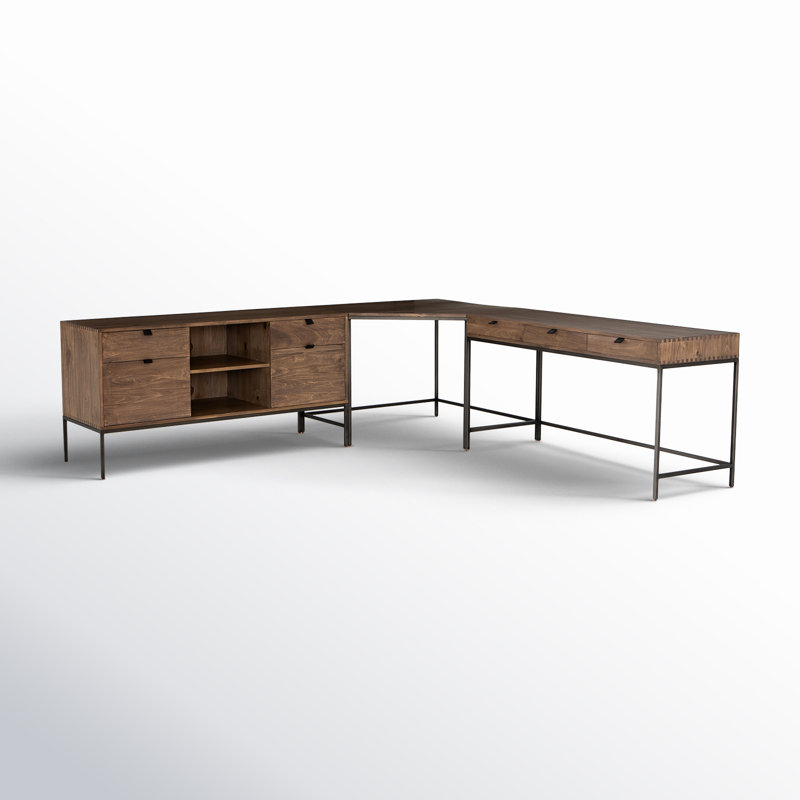 Loki Solid Wood Top Writing Desk, Auburn Poplar