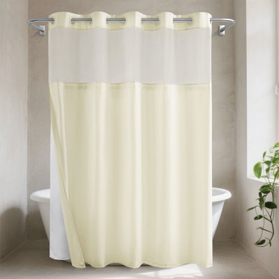 Rideau de douche sans crochet avec doublure Snap-In