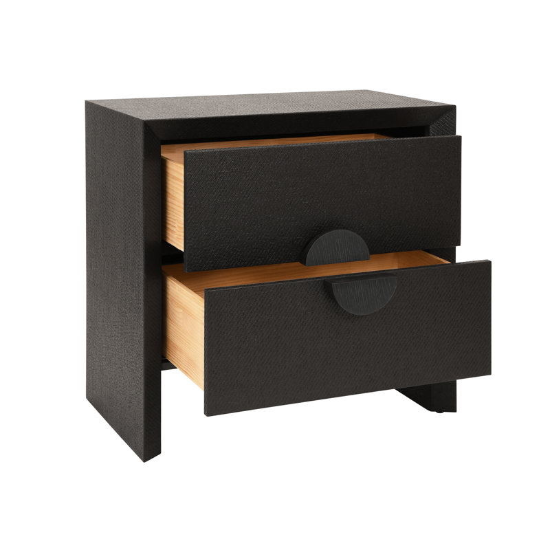 2 - Drawer Nightstand, Black