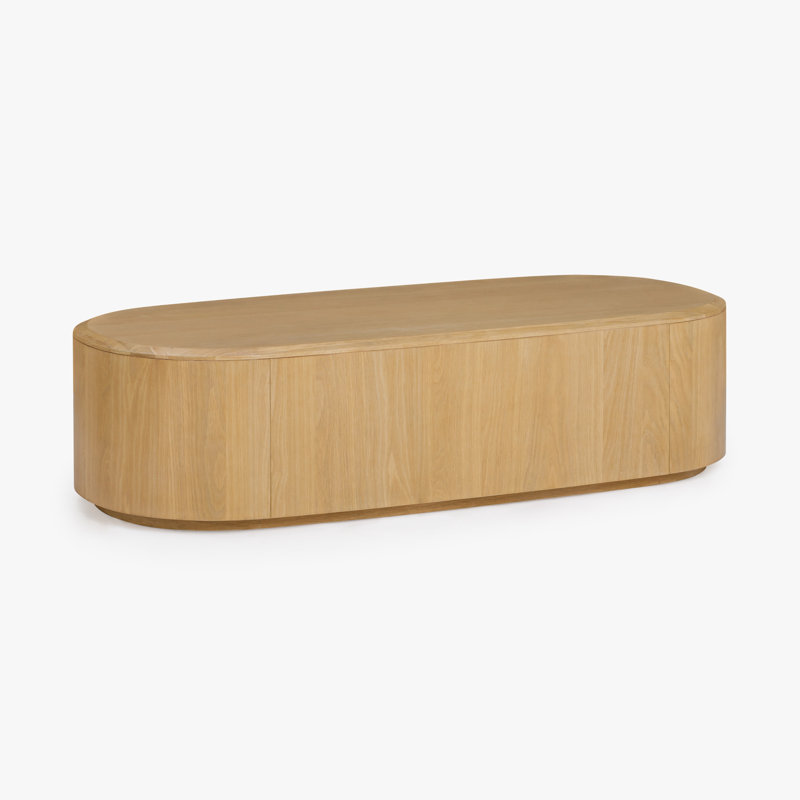 Table basse ovale Kodie - Chêne naturel clair