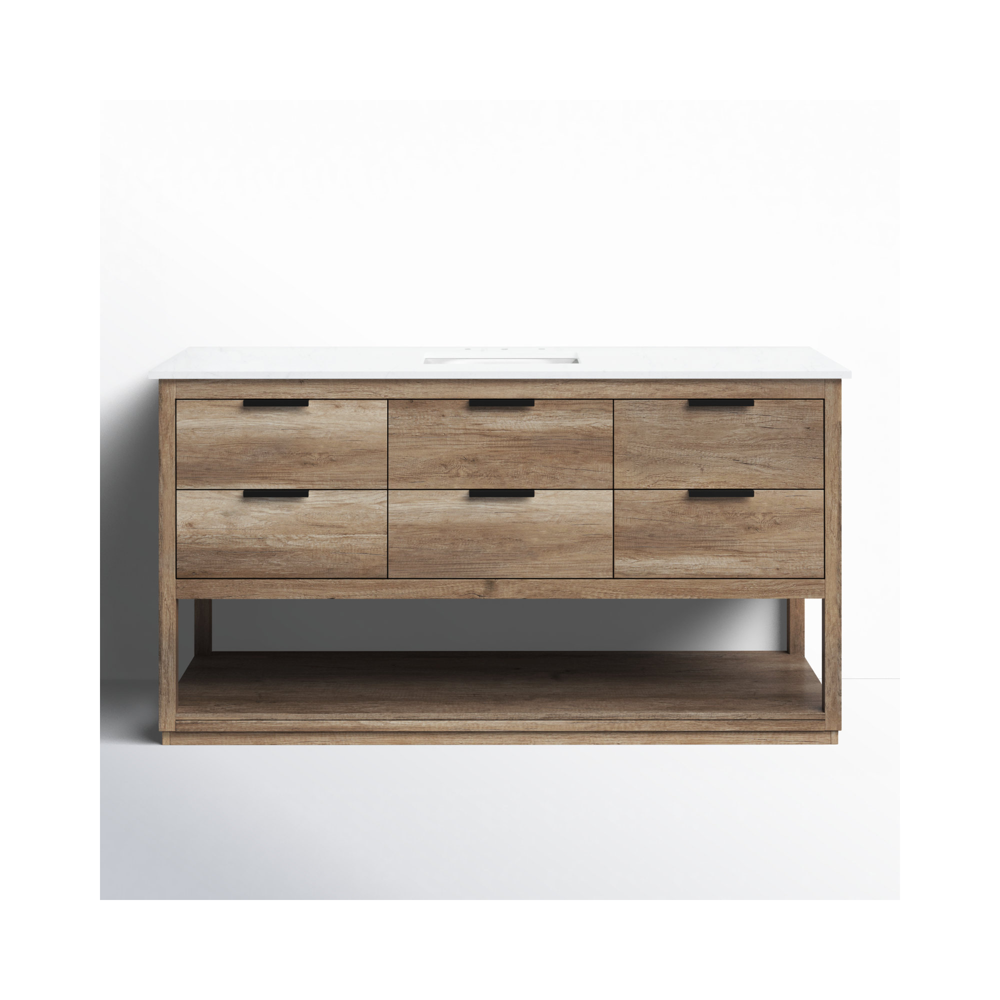 Felicity 60'' Single Bathroom Vanity, Natural Oak