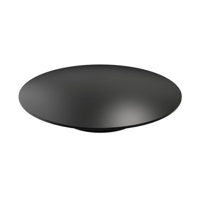 Bonde de baignoire escamotable en laiton 2,76 x 2,76 x 0,45 pouces, monobloc, avec trop-plein, noir mat, pour baignoires autoportantes en résine de pierre.