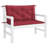 Garden Bench Cushion Set of 2 Wine Red Oxford Fabric Medium Outdoor Bench Cushions-1921456681-1921456704