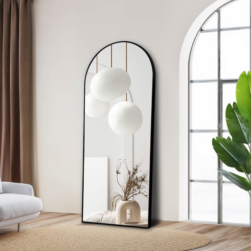 Grand miroir de plancher en métal, 67 po x 30 po