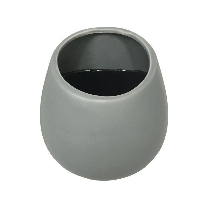 Jardinière murale Hilaria, H 3,5 po x l 4 po x P 5 po, Gris clair mat