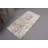 Small Vintage Turkish Oushak Rug - Beige Wool Anatolian Doormat with Boho Antique Design