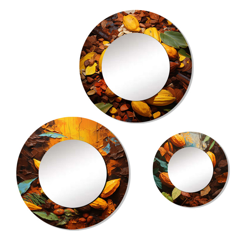 Miroir mural rond en aluminium Lolah