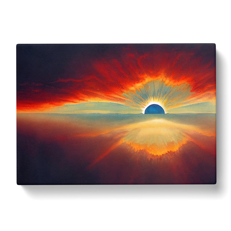 Enlightening Sunset Seascape - Wrapped Canvas, 40cm H x 60cm W x 3cm D
