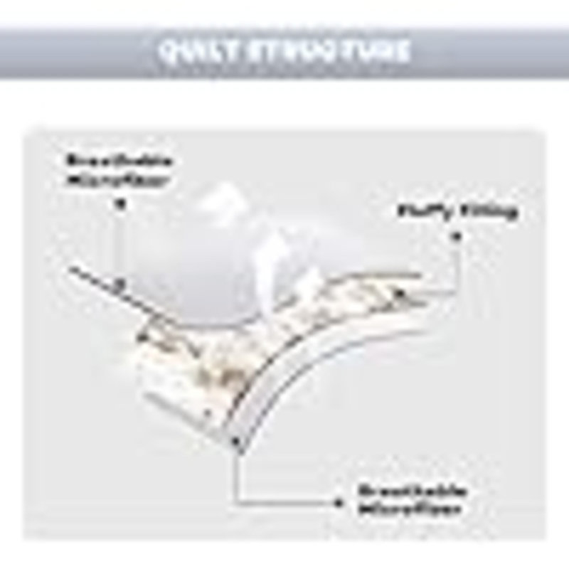 Ensemble de courtepointe surdimensionnés, couvre-lit léger blanc de 128 po x 120 po pour ensemble de literie édredon toutes saisons - ensembles de couvre-lit