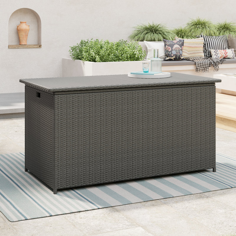 Kolten Outdoor Storage Bin, Dark Grey