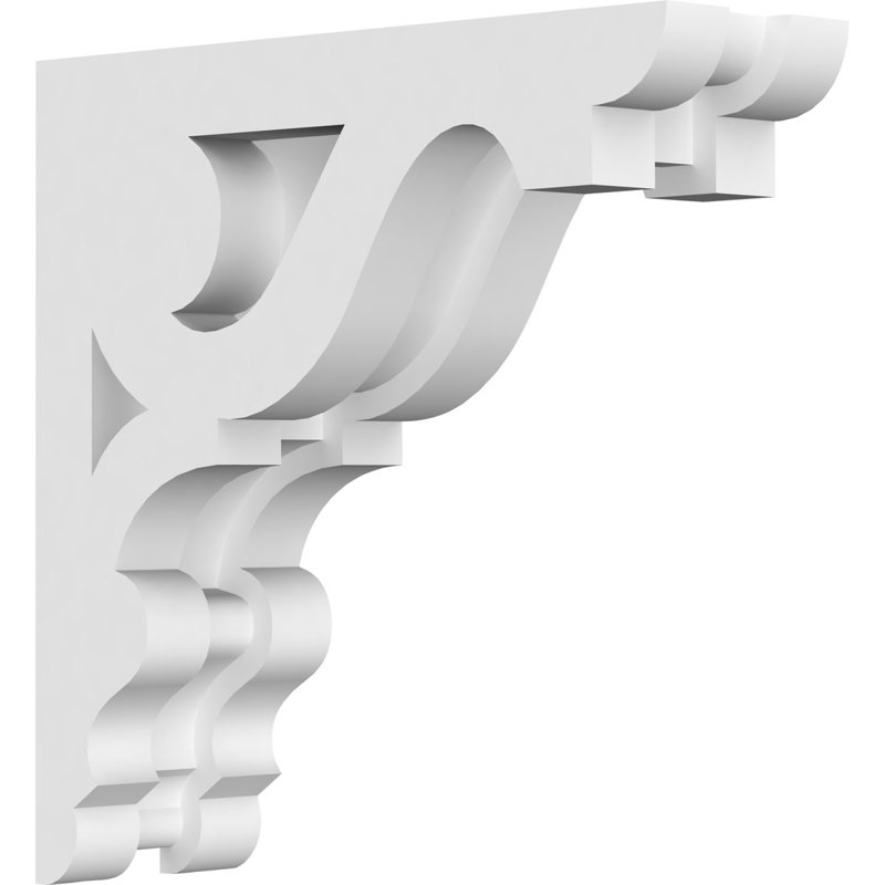 1 7/8"W X 6"D X 6"H Robin Architectural Grade PVC Corbel, 6" H x 6" W x 1.875" D