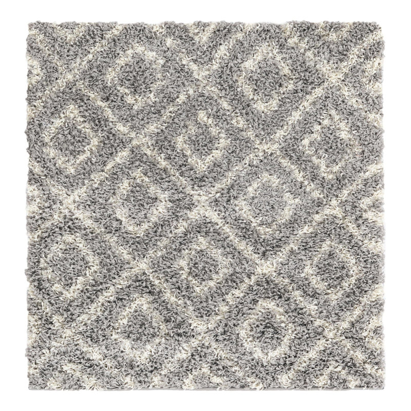 Azbill Geometric Indoor Rug, Square 3'3"