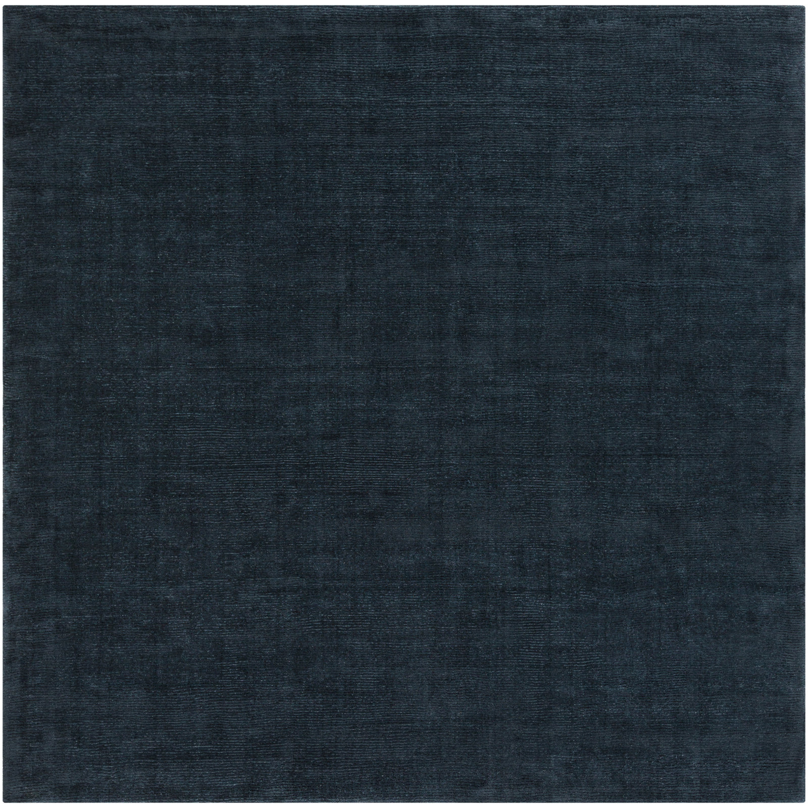 Crowe Dark Blue Hand-Woven Wool Rug, Square 8'