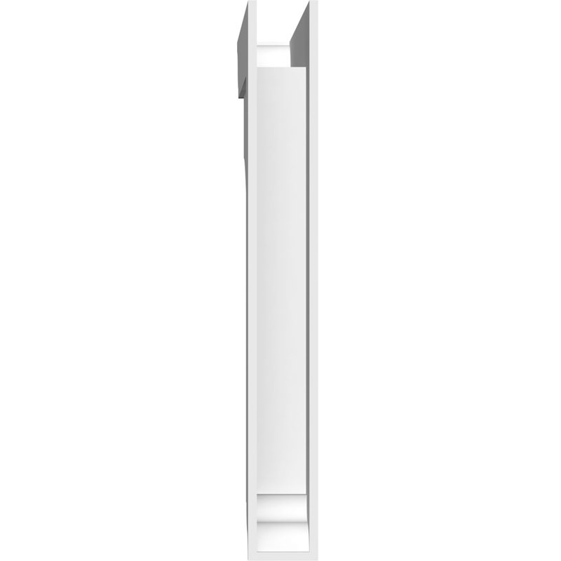 Support standard en PVC de qualité architecturale avec extrémités traditionnelles, H 24 po x l 3 po x P 18 po