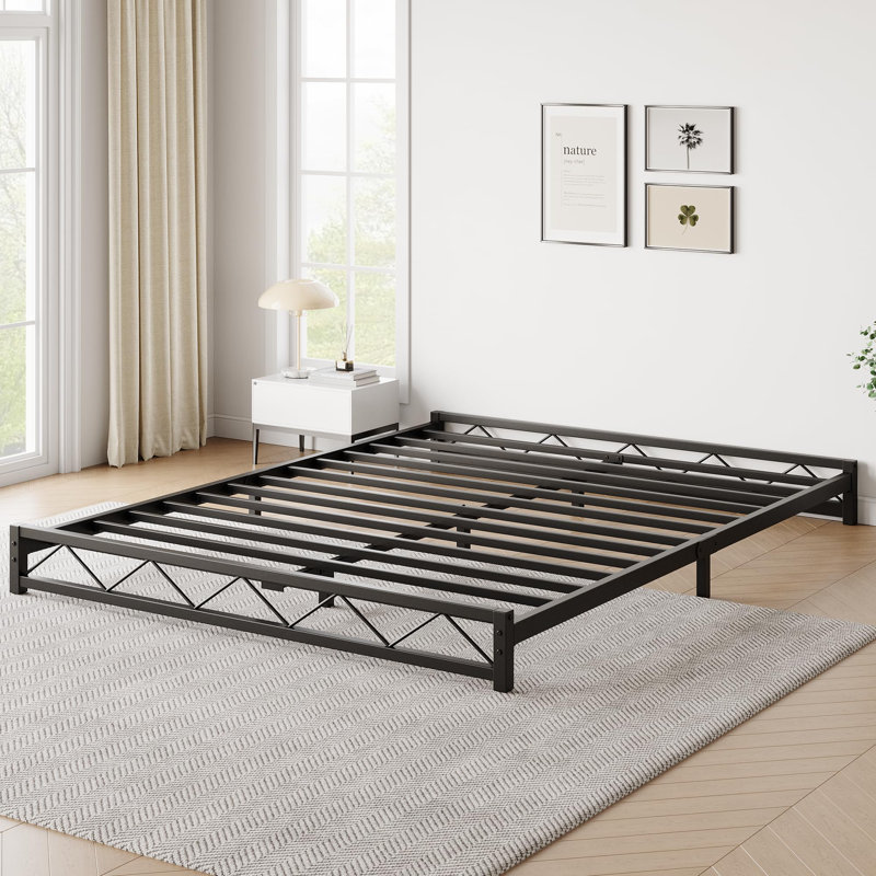 Goldwin Metal Platform Bed, Black, Full XL