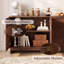Buffet 59,1 "en noyer avec 2 portes et 3 tiroirs pour le couloir du salon-1515399877