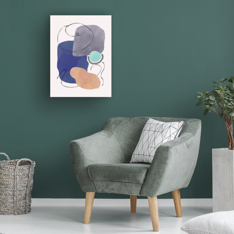 Art sur toile formes bologniques, petit dogue bolologien, H 24 po x l 32 po