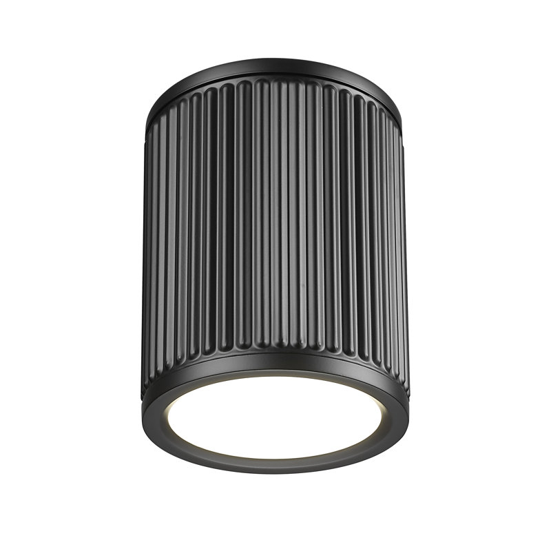 Plafonnier encastré 1 lumière 6,25 po Arne, Noir mat