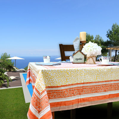 Nbad Cotton Floral Vine Tablecloth