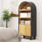 5 - Tier Arched Bookcase With Open Shelves And Cabinet