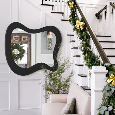 Wood Frame Flat Wall Mirror