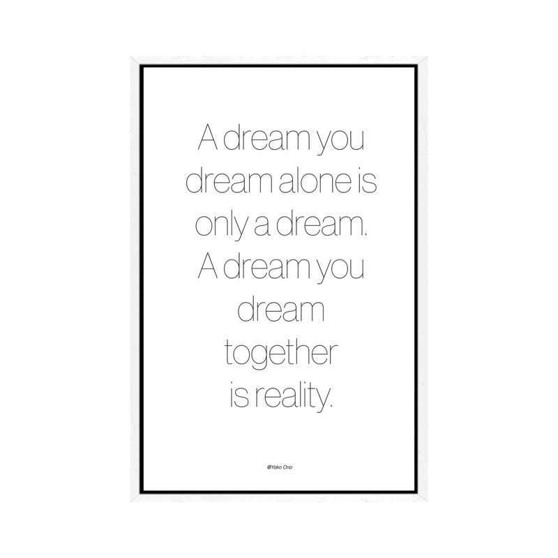 A Dream - Print on Canvas, White Framed, 101.6cm H x 66.04cm W x 3.81cm D