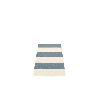 Bob Striped Area Rug in Beige/Blue